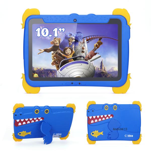C idea Kids Tab 10.1inch Android 13 Tablet for Child 4GB RAM 64GB ROM Eye Protection Touchscreen for kids 3-8 ages