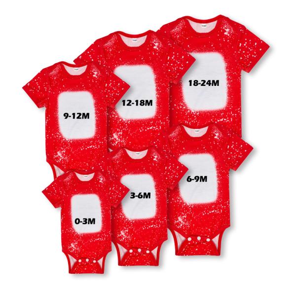 Multicolored Tie Dye Polyester Short Sleeve Baby Onesie Blanks For Sublimation Heat Transfer Printing