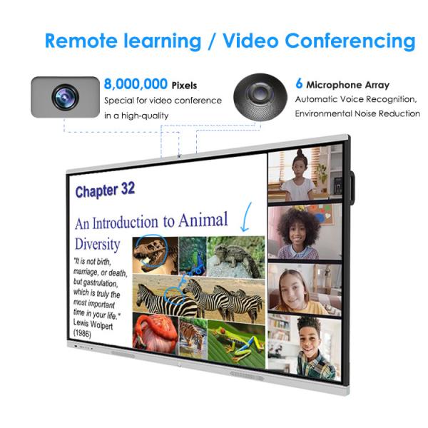 3840×2160 Resolution 55 Inch Smart Board Aluminum Edging Material For Education