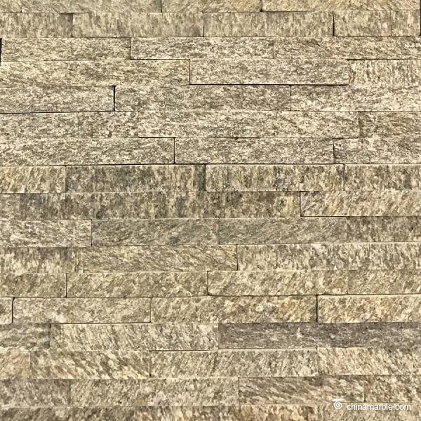 Natural Stone , Yellow Granite Tiger Skin Quartzite Ledge Stacked Stone