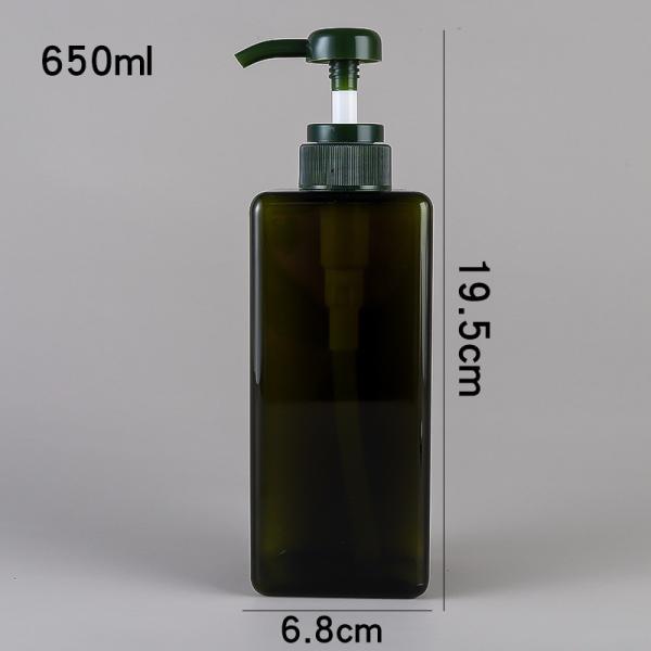 Green Plastic Shampoo Pump Bottles Refillable 8.4oz 15oz 21.5oz 450ml 650ml 500ml Petg Bottle