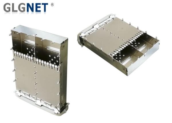 Dual Ports Panel Mount QSFP+ Cage 4 x 1 Gbit/s For QSFP Female Connector