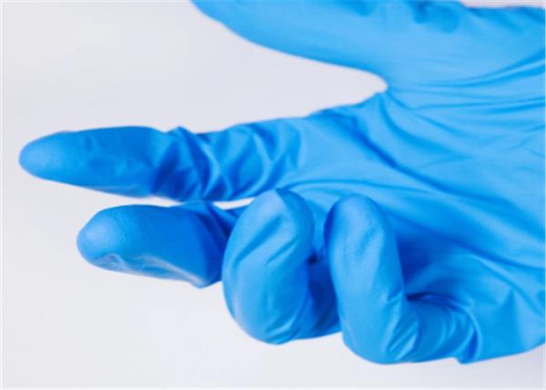 Highly Flexural Characteristic Disposable Nitrile Gloves Powder Free Latex Free 100 Pcs / Box