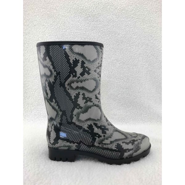 Bottes de pluie pour femmes antidérapantes avec semelle extérieure en PVC