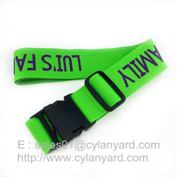 Polyester Luggage Belt straps, Suitcase Belt With Plastic Buckle And Adjustable Clips