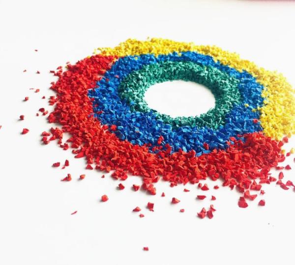 Customized EPDM Rubber Pellets Green / Blue / Yellow Rubber Pellets For Playground