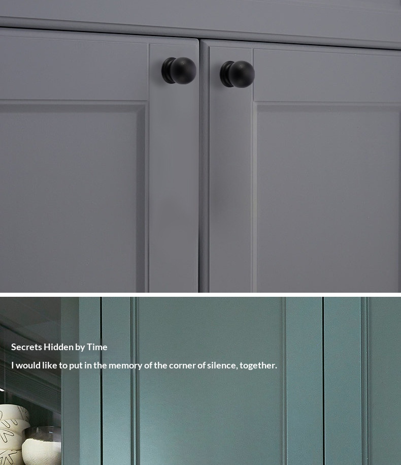 Gold Black Single-Hole Aluminum Alloy Light Luxury Nordic Modern American-Style Furniture Handle for Cabinet Wardrobe Drawer