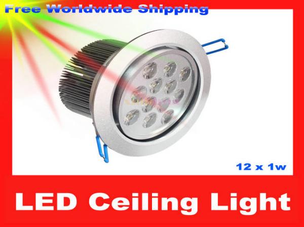 High Power commercial 12 x 1W led ceiling light fixture AC 90 ~ 265V,  135(D) * 70(H) MM