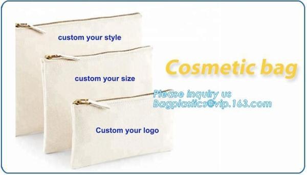 custom logo 12oz canvas cotton cosmetic pouch,China Factory Wholesale Fashion Canvas Zipper Pouch For Cosmetics sacket