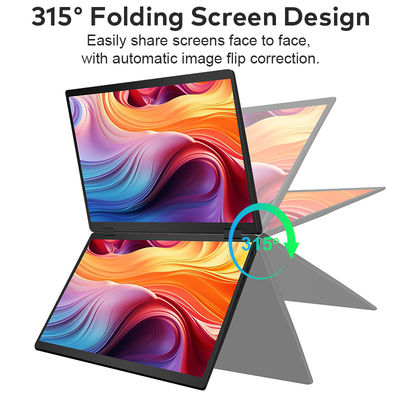 Matte 1200P FHD Portable Foldable Monitor IPS 16:10 Driver Free Folding Computer Screen