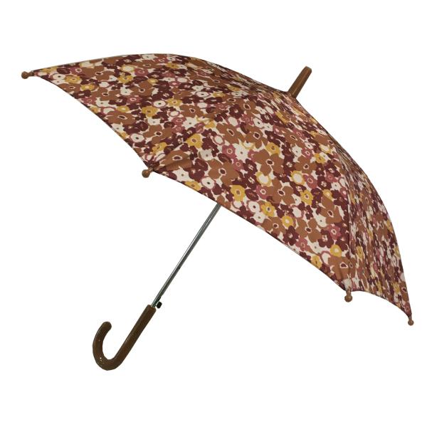 Дети флористической печати вала хромовой стали красивые розовые компактируют зонтик