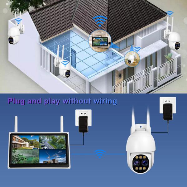 WIFI CCTV Home Outdoor Camera Surveillance System IP66 Waterproof