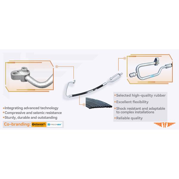 Tuyau de climatisation Hyundai Elantra Kia 97762-3X100 Aluminium Flexible 300 Psi