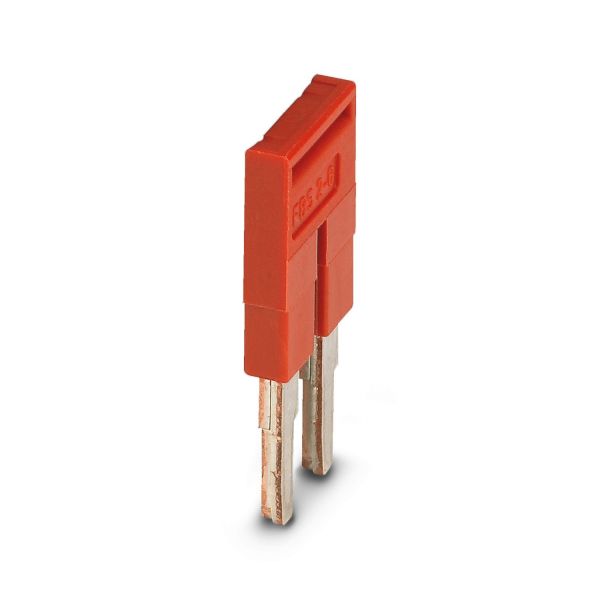 Phoenix Contact 3030284 2 Position Red Plug-in Jumper with 8.2 mm Pitch for Din Rail Terminal Blocks