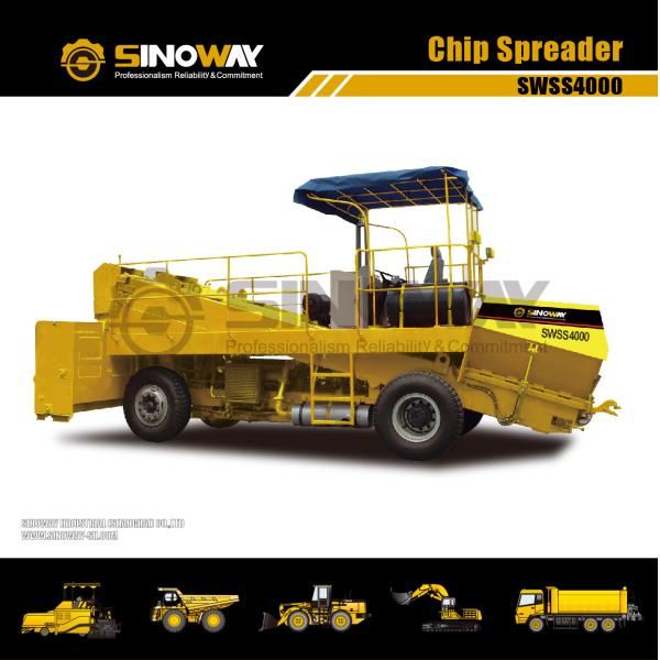 Road Building Construction Equipments 270hp Self-Propelled  Stone Chip Spreader