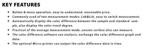 Durable Portable Color Difference Meter Multifunction LED , High Accuracy