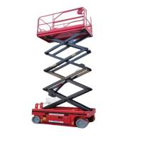 Automotores elétricos Scissor o vermelho do elevador Scissor a plataforma 10m do elevador 12m