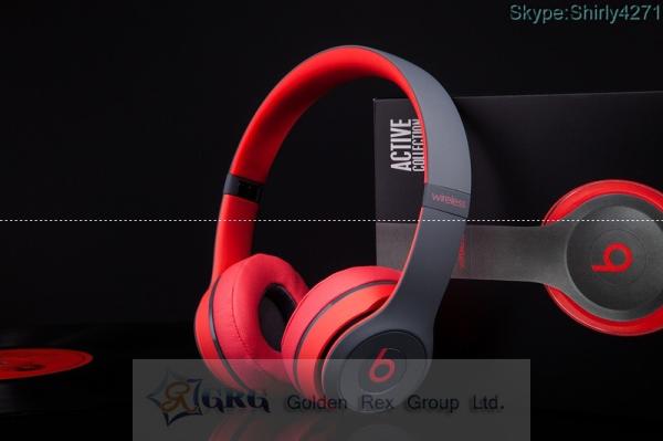 Beats By. Dr. Dre Solo 2 Active Collection RED WIRELESS Headphones Made in China GRGL