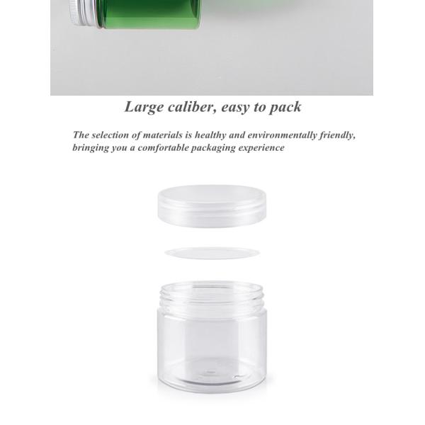 o cosmético plástico de 2oz 4oz 8oz range liso preto dos tampões de alumínio claros do ANIMAL DE ESTIMAÇÃO alinhado