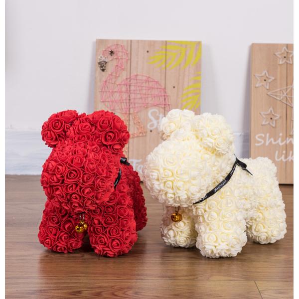 PE Roses Bear with More Colors Bear Roses for Christmas Gift  Rose bear China factory Valantines day gift