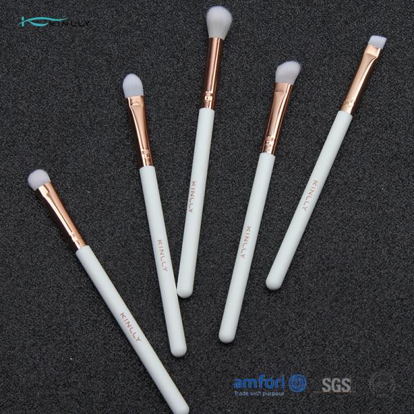 Brosses molles de maquillage de plastique d'ODM du poil 5PCS
