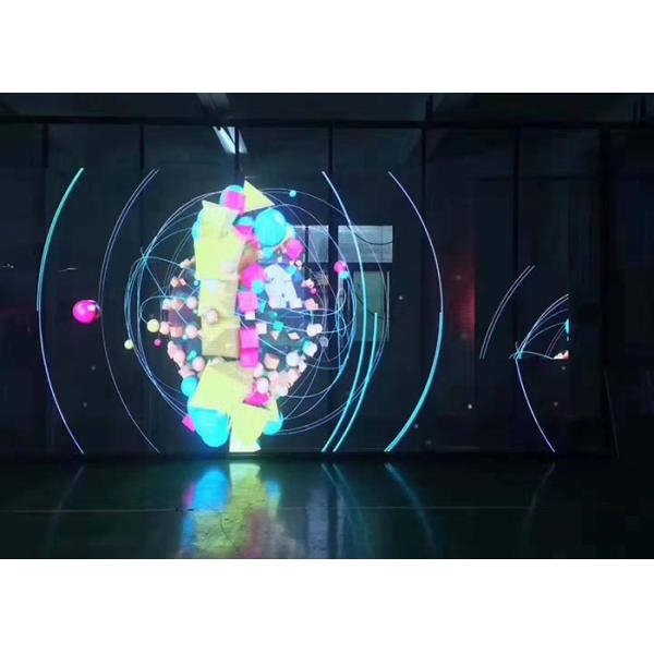 10000H Glass LED Screen , Aluminum Transparent LED Display For Window