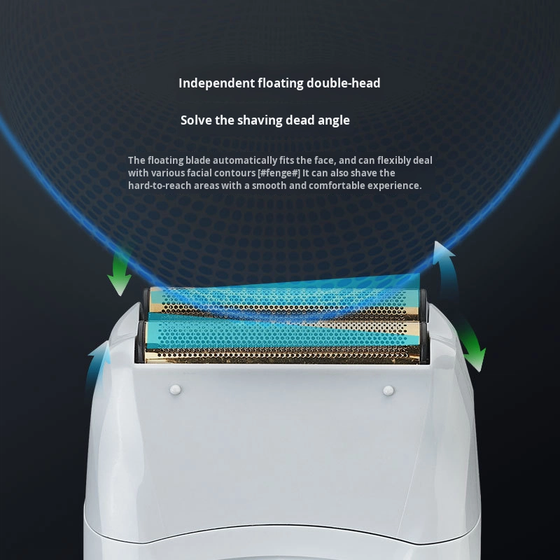 Rechargeable Electric Shaver with 1200mAh Battery and Digital Display for Men's Grooming