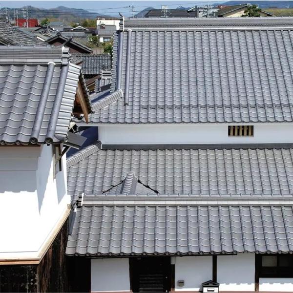 Traditional Aesthetic With Clay Materials Overlapping Japanese Style Roof Tiles For Buildings Roofing