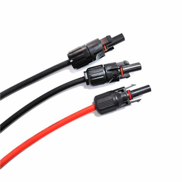 15 pieds 4 mm2 12AWG câble d'extension solaire avec connecteur mâle et femelle