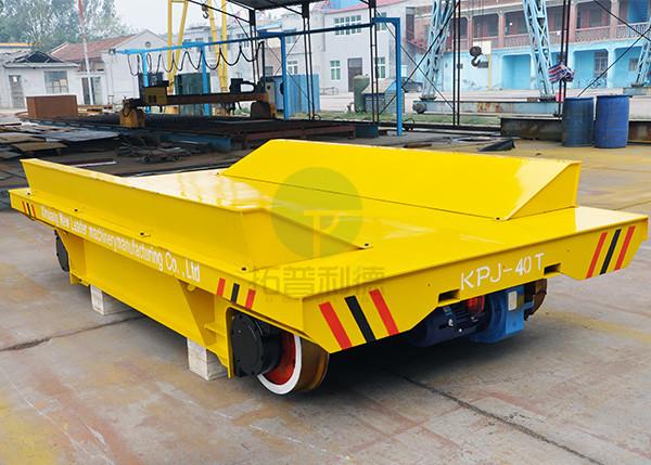20-100 Ton Steel Pipe Motorized Load Railway Transport Cast Iron Rail Truck Cart With V Deck