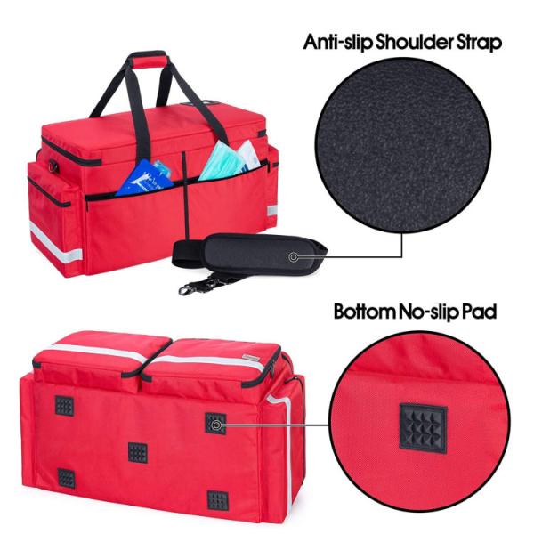 Nylon Material CE Certified Emergency Medical First Aid Bag with Large Compartment for Oxygen Tank