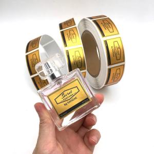 La feuille d'or de vinyle a adapté l'autocollant aux besoins du client de parfum