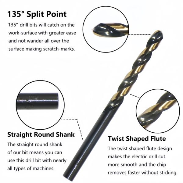 ANSI M35 HSS Drill Bit Fully Ground Rod Metal Precision For Drilling