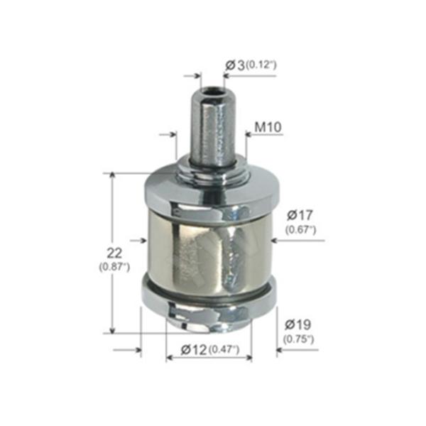 Agarrador material de cobre amarillo del alambre de las suspensiones del cable de los aviones del carrito del diámetro del émbolo de Ø3.0mm