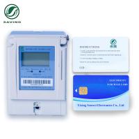 Le monophasé bleu a payé d'avance des types de mètre de Smart de contrôle local de carte d'IC de mètre d'énergie