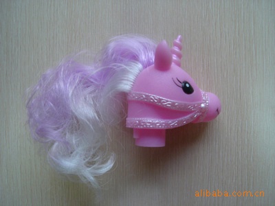 Cartoon PVC  plastic horse braid toy parts