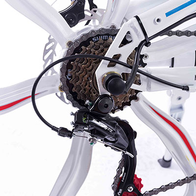 48V 10AH 350W Portable Electric Bike , Blue 26 Inch Electric Folding Bike