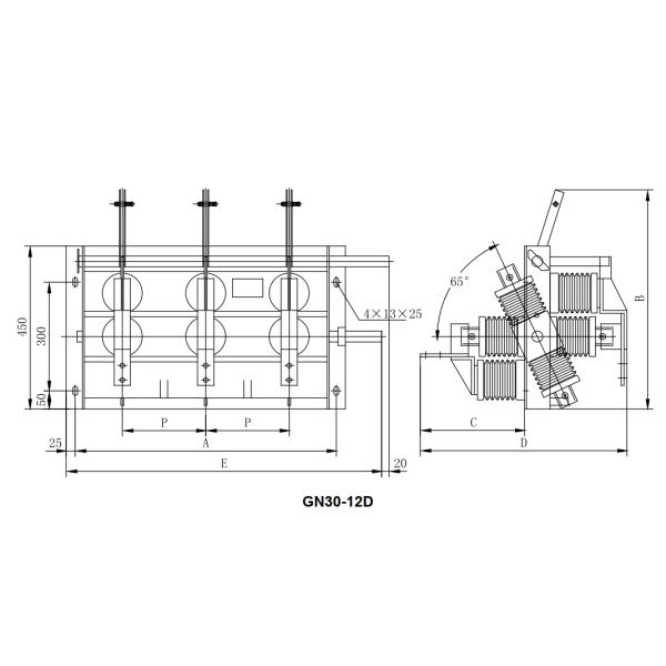 GN30 Тип 10кв 11кв 630A Внутренний электрический разъединитель HV MV Switchgear