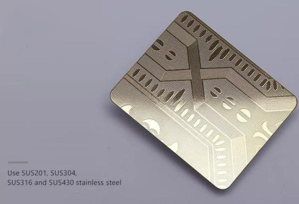 Polished Gold Stainless Steel Sheet Decorative Embossing Metal Sheet