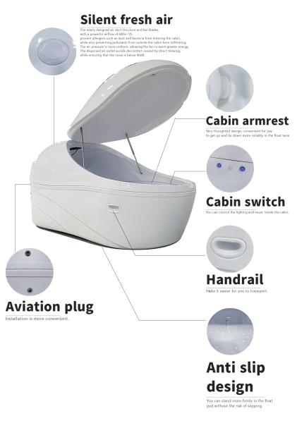 High Quality Float Pod Large-sized Float tank Without Yellowing or Foaming Sensory Deprivation tank Spa Center Massage for Relax