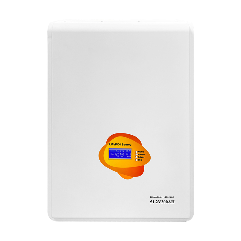 Household Wall Mount Lithium Iron Phosphate Storage Battery Multi Communication Ports Fit Most Hybrid Solar Inverters
