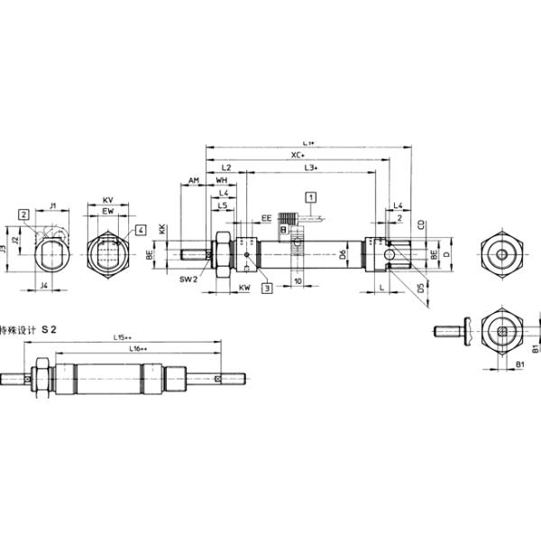 Цилиндр воздуха нержавеющей стали ISO6432 DSNU миниый пневматический