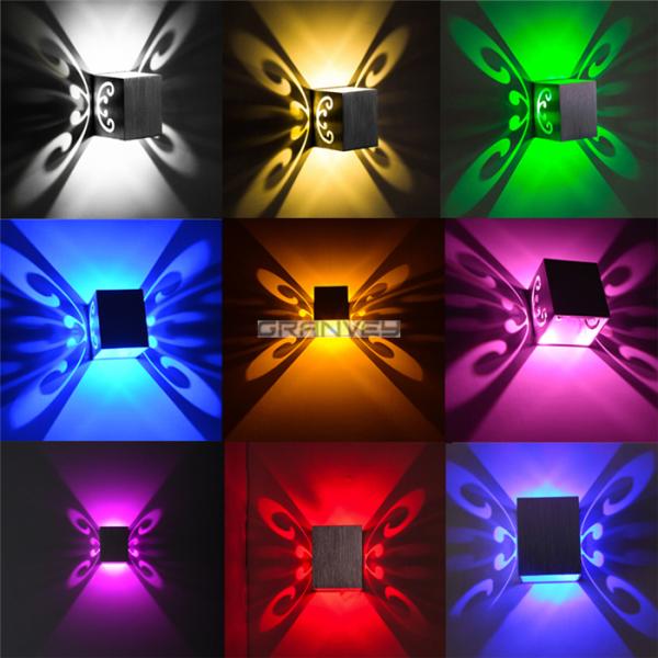 IP 54 Rate Square Indoor LED Wall Lights Illumination LED Sconces 1W 3W
