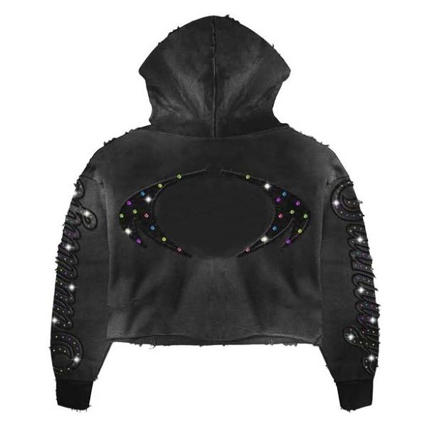 Custom Heavyweight Acid Wash Flared Sweatpants and Hoodie Sets Men Embroidery Streetwear Tracksuit Rhinestone Cropped Sweatsuit