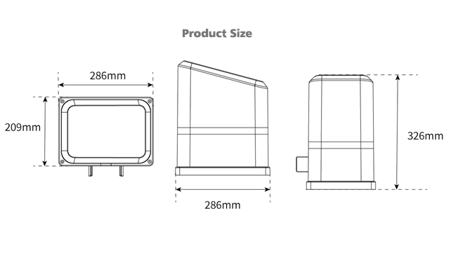500kg to 1500kg Loading Capacity Speed Adjustable DC Brushless Sliding Gate Motor and Gate Opener Motor