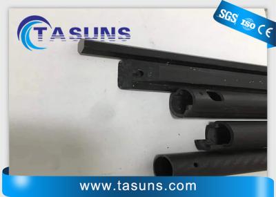 1.0mm Carbon Fiber CNC Machining Carbon Fibre Tubes With Slot