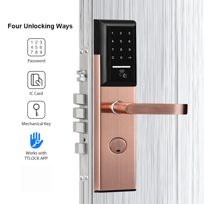 толщина карты 48mm удара замка кнопочной панели приложения 0.1S TTlock умная
