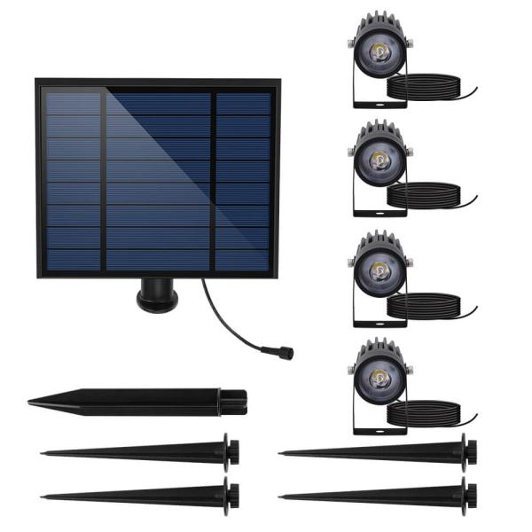 6000K 100-200LM Solar Powered Garden Spike Lights / Solar Landscaping Spotlights