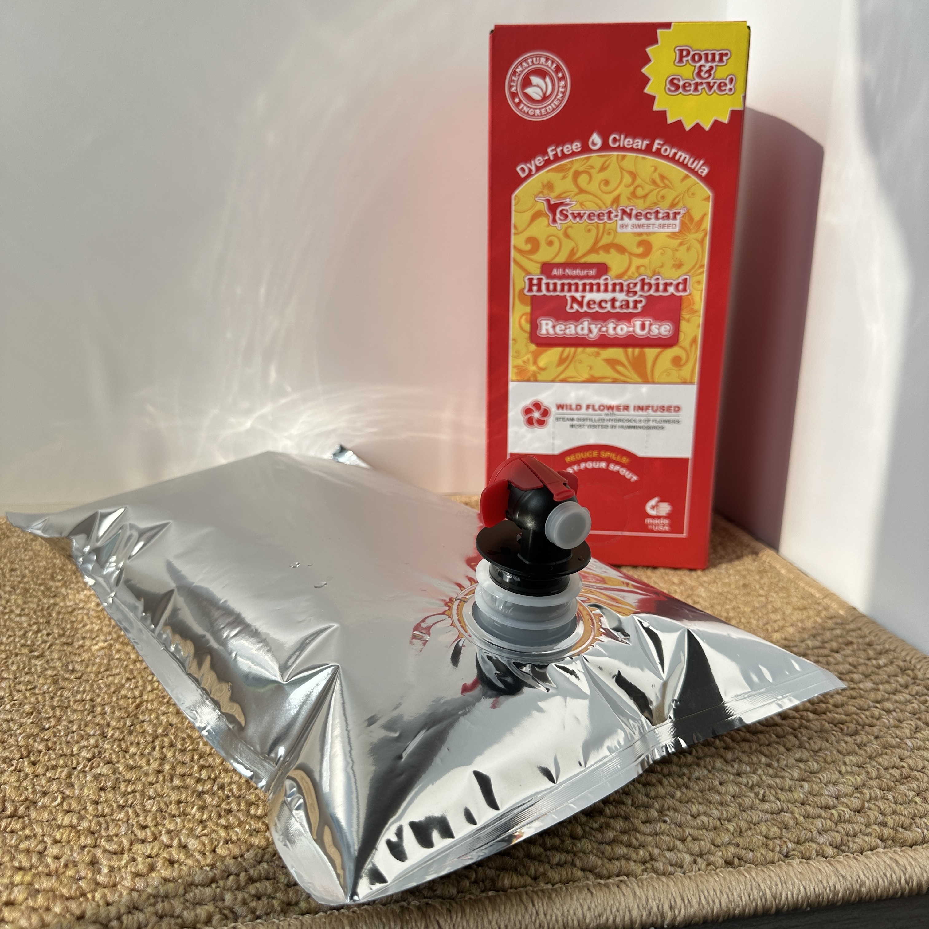 3L Aluminum Foil BIB Bag In Box Hummingbird Nectar Pouch Packaging | Custom Printed Bib Bag With Tap For Bird Food Liquid OEM