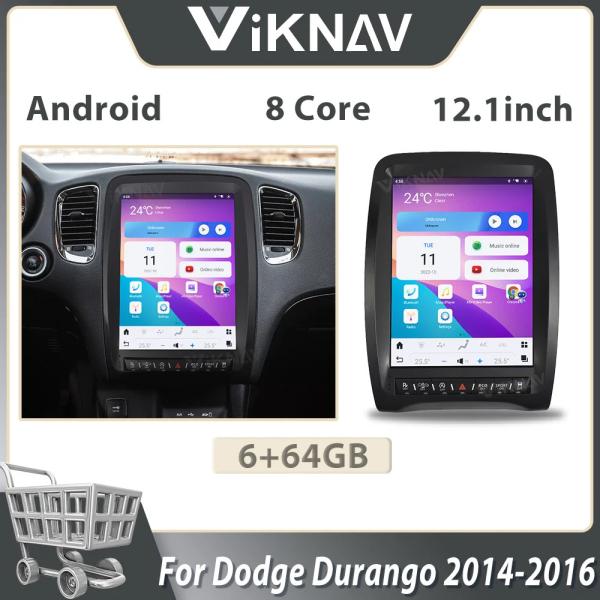Viknav Car Radio Player For Dodge Durango (2014-2016) 12.1 Inch Android Multimedia Head Unit Car Stereo GPS Navigation